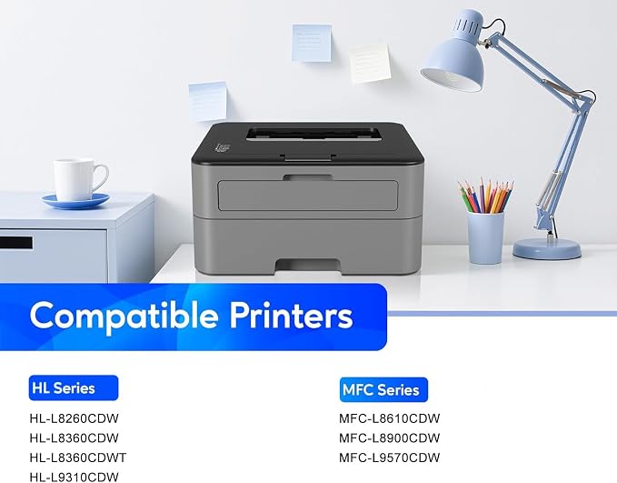 TN433 TN-433 Toner Cartridge Replacement for Brother TN 433 TN-431 for Brother HL-L8260CDW HL-L8360CDW MFC-L8610CDW MFC-L8900CDW HL-L9310CDW Printer