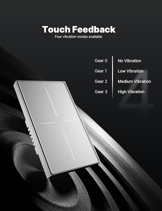 MOES Full Touch Smart Switch, ZigBee SF(Star Feather 2026 Version) Wall Light Switch, Neutral Wire Required, Anti-Glare Panel,Work with Smart Life/Tuya App, Alexa and Google Home 4 Gang Grey