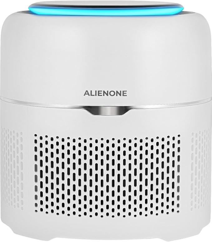 Small Air Purifier for Bedroom, Desk & Office, HEPA Filter, 3-Stage Filtration, Ultra-Quiet Sleep Mode, Compact Desktop Air Purifier for Home Dorm Travel, Pet Dander Dust Smoke, 300 Sq Ft