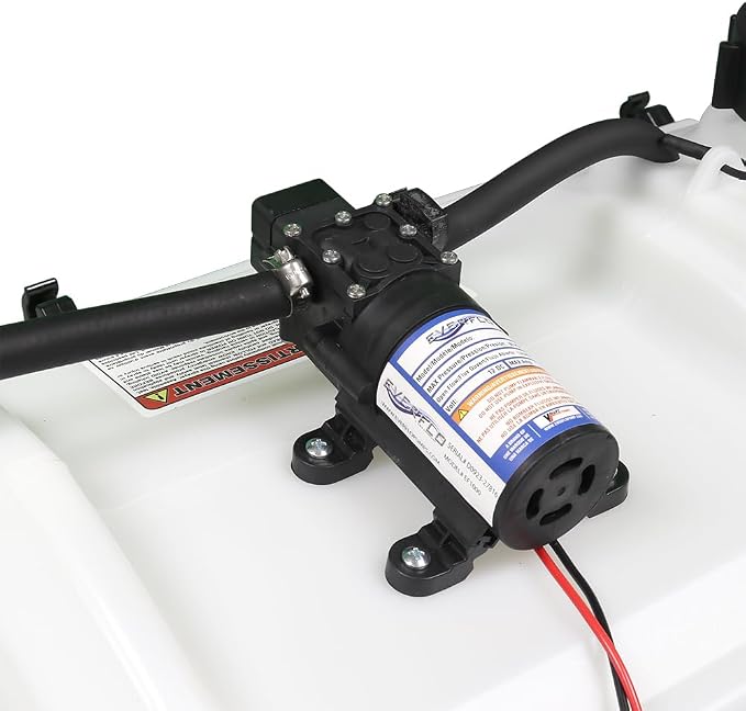 Everflo EF1000-BOX 12V Diaphragm Pump with 3/8" Hose Barb Ports, 1.0 Gpm