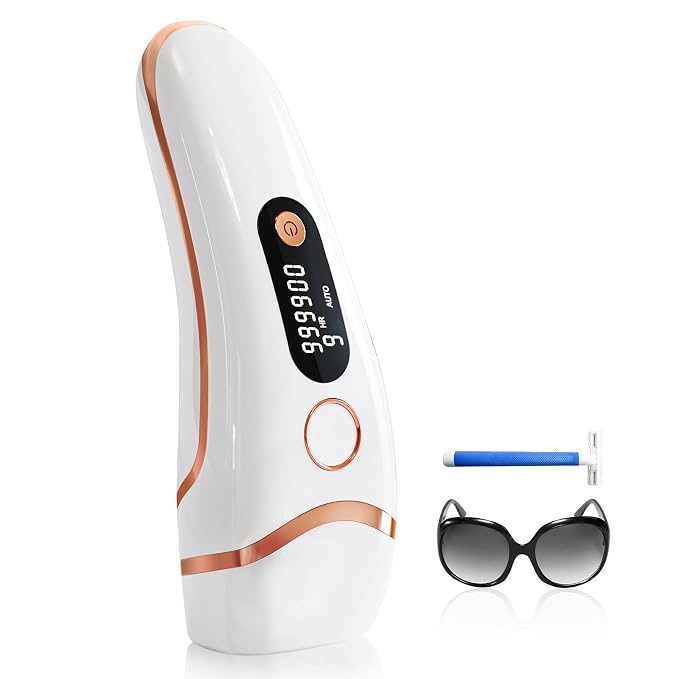 Laser Hair Removal for Women and Men, Ice Cooling 3-In-1 IPL Hair Removal Device, Safe At-home Long-lasting Hair Regrowth Reduction, Suitable for Face, Armpits, Bikini Line, Legs