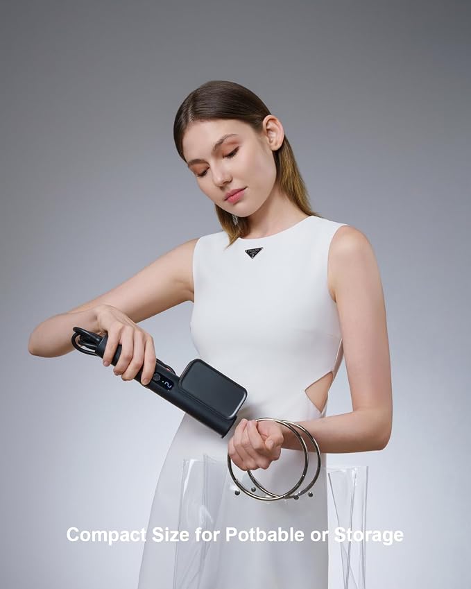 G7 2-in-1 Professional 100-240V Dual Voltage Steamer for Clothes and Iron for Clothes, Just 1lbs Lightly, 8 Minutes of Continuous Steam, 1000W Portable Steamer for travel and home(black)