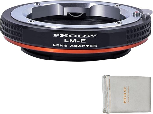 PHOLSY Lens Mount Adapter Compatible with Leica M LM, Zeiss ZM, Voigtlander VM Mount Lens and Sony E (NEX) Camera Body, Compatible with Leica M to E, Leica M to NEX