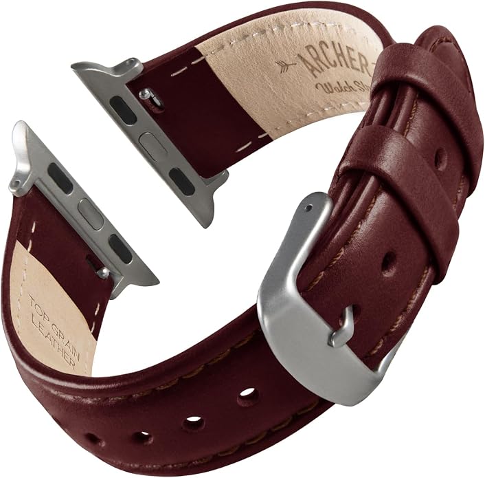 Archer Watch Straps - Top Grain Leather Watch Bands for Apple Watch