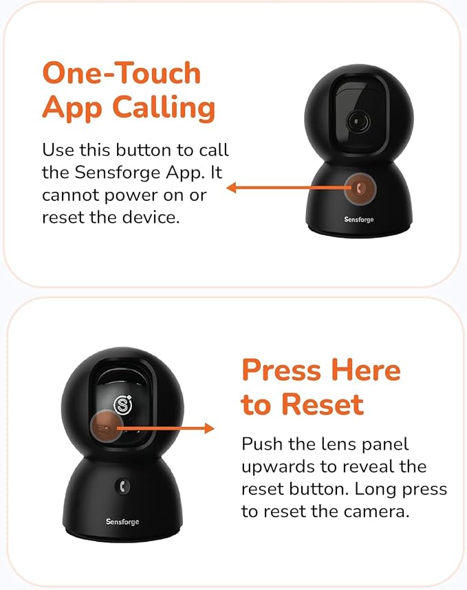 SensForge 2.5K Pan-Tilt Security Camera, 360° Dual-Band WiFi Camera for Home, Free AI Human & Pet Detection