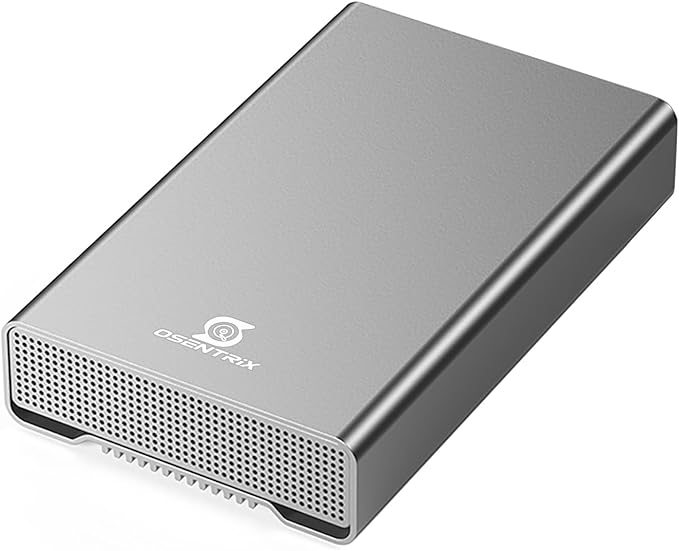 GX100 USB 3.2 Gen 2 USB-C External Hard Drive Enclosure with USB Hub for Windows or MacOS Desktop PC / Laptop (Driveless)