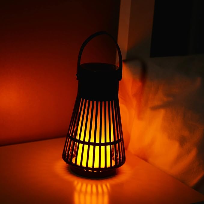 Outdoor Bluetooth Speaker with Flame Atmosphere, Led Waterproof Wireless Torch Speaker, Stereo Sound, Cool Gadgets for Camping, Yard, Party, Home, Decorations, Electronics Gifts for Men, Women, Dad