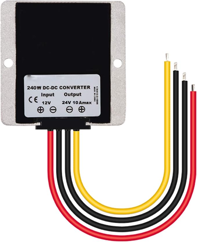 DC Boost Converter, 12V to 24V 10A 240W Voltage Booster, DC Power Supply Module, Waterproof - for Car, Truck, Boat, Electric Bike