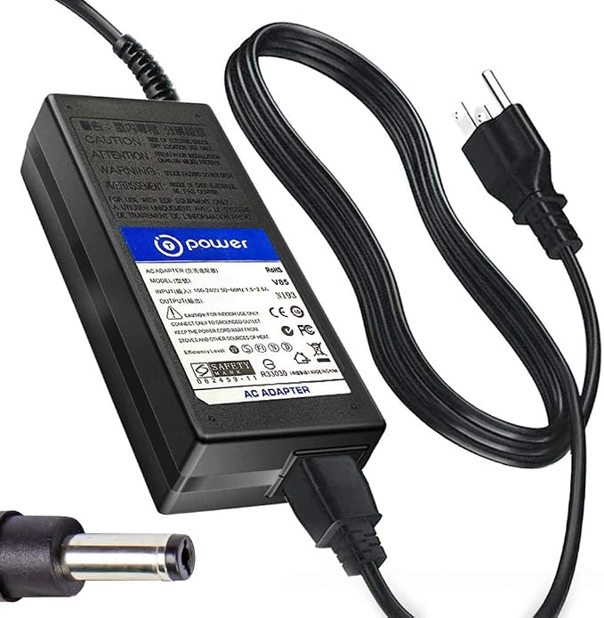 T POWER 19V Charger for Rhythm Healthcare P2 E6 E7 P2E6 P2E7 BA-P200 BA-P201 Lifestyle Portable Oxygen Concentrator P2ACA-1 P2DCA-1 EDAC ED1010C EM11012E Ac Dc Adapter Power Supply Cord