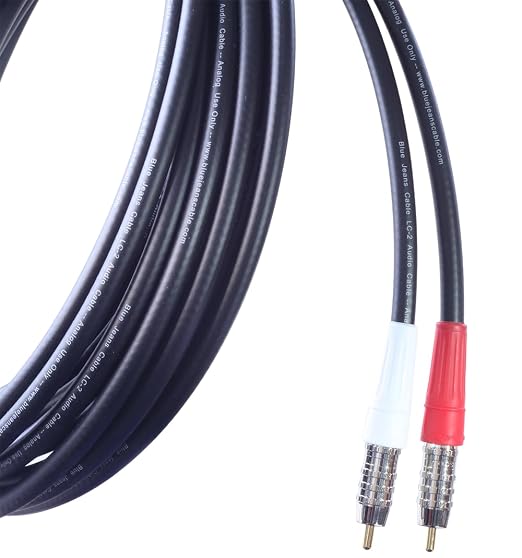 Blue Jeans Cable LC-2 Stereo Audio Cables (Black, 15 Foot)