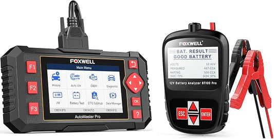 FOXWELL NT604 obd2 Scanner and BT100 Pro Battery Tester