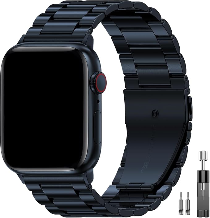 EPULY Metal Band Compatible with Apple Watch Bands for Men 49mm 46mm 45mm 44mm 42mm 41mm 40mm 38mm, Business Stainless Steel Strap for iWatch Bands Series 11 10 9 8 7 6 5 4 3 2 1, SE3 2 1, Ultra3 2 1