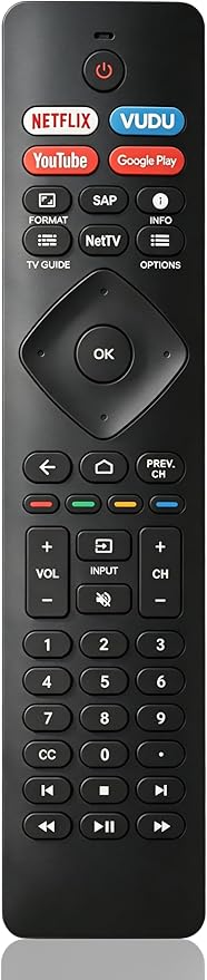 Universal Remote for All Philips TV Remote Replacement, for Philips Smart TV, LED, LCD, HDTV, 3D, 4K UHD TVs