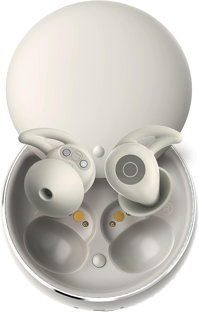 Sleepals micro Sleep Earbuds for Side Sleepers | Sleep Headphones with Soft and Snug Fit | Moderate Noise Reduction (not ANC) | Small and Light, 4H Single Play, 28H with Charging Case (Off-white)