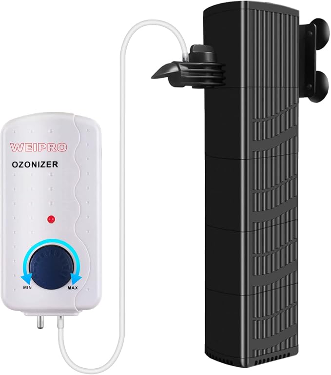 Fish Tank Filter and Aquarium Ozone Generator Set TCE2000,Suitable for 40-70 Gallon Fish Tank.