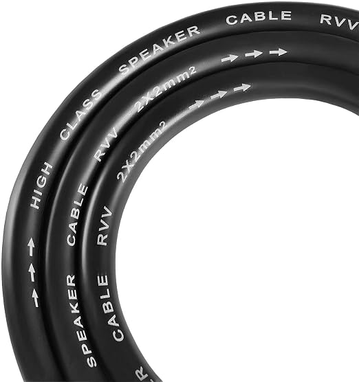 Pro 25 Feet 12AWG 1/4" to 1/4" Speaker Cable - 25ft 12 Gauge Speaker Wire Cord for Audio Amplifier - Single