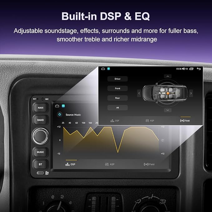 Android 15 Car Radio Stereo for 2003-2006 Chevrolet Chevy Silverado Impala Tahoe GMC Sierra Yukon with 4G RAM 64G ROM Backup Camera Wireless Carplay Android Auto GPS FM Bluetooth