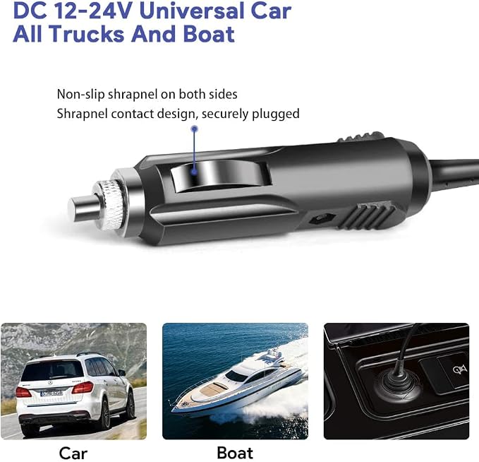 KFD 15V 6.33A Car Charger 12V-24V DC Adapter Compatible with Microsoft Surface Book 3 2 1 Surface Go 1 2 3 4 Surface Laptop 7 6 5 4 3 2 1 Go Surface Pro 11 10 X 9 8 7 7+ 6 1798 1932 Power Supply Cord