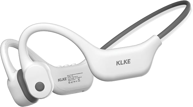 Open-Ear Bone Conduction Headphones, IP66 Waterproof, Integrated Transducer Running Headphones with Dual Mode, Rear Safety Light, 10H Battery,Advanced Mic for Cycling, Hiking & Outdoor Sports