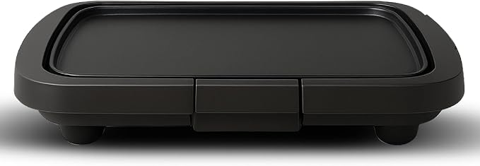 Lumme Electric Griddle with Removable Temperature Control, Immersible Flat Top Grill, Burger, Eggs, Pancake Griddle, Nonstick Easy Clean Cooking Surface, Slide Out Drip Tray, 10 x 16 Inch