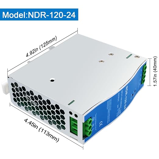 24Vdc Power Supply NDR 120W;Dual Output (Input:100-240VAC,Output:24VDC,50/60HZ) Power Supply Switch Switching Converter DC (24V 5A)(4pcs)