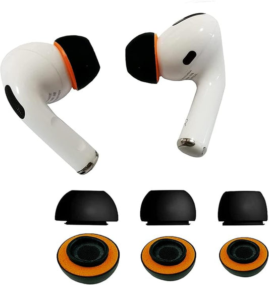 KASOTT Upgraded Memory Foam&Silicone Hybrid Ear Tips for AirPods Pro 1st & 2nd Gen,Ultra-Comfort,Anti-Slip Eartips,Perfect Noise Reduction,Fit in The Charging Case,3 Pairs(Black, Assorted S/M/L)