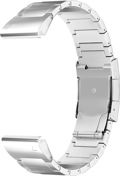 LDFAS Fenix 8/7/6 Pro/5 Plus Band, 22mm Titanium Metal Quick Release Easy Fit Watch Strap with Double Button Clasp Compatible for Garmin Fenix E 7 5 6/Forerunner 935/945/Epix Gen 2 Bands