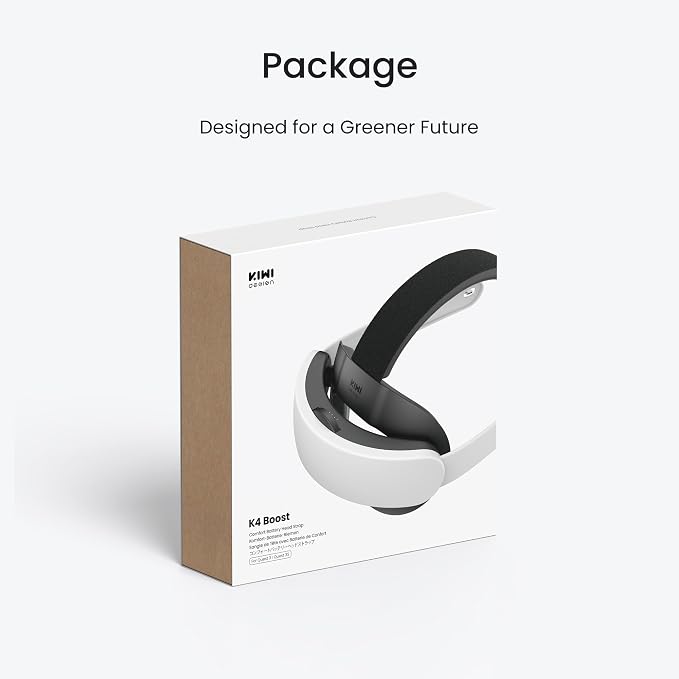 KIWI design K4 Boost Battery Head Strap for Meta Oculus Quest 3/3S, Adjustable VR Headband Accessories with Dual Charge, Extend Playtime & Reduce Facial Stress for Kids and Adults