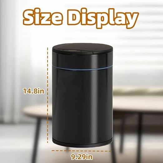 Garbage Can with Lid, Intelligent Sensor Opening and Closing, Small Garbage Can for Living Room, Bedroom, Kitchen and Bathroom (2, White)