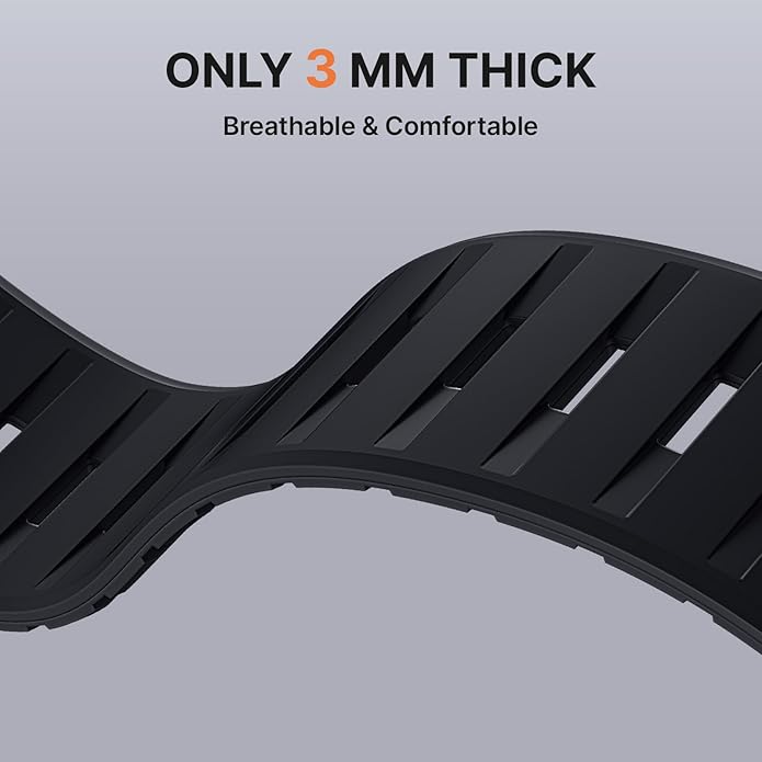 Bandletic Magnetic Watch band Compatible with Apple Watch Bands - Magnet Bands 49mm 46mm 45mm 44mm 42mm Men Women, Rugged Silicone Strap for iWatch Series 11/10/9/8/7/SE3/SE2/SE/6/5/4/3/2/1