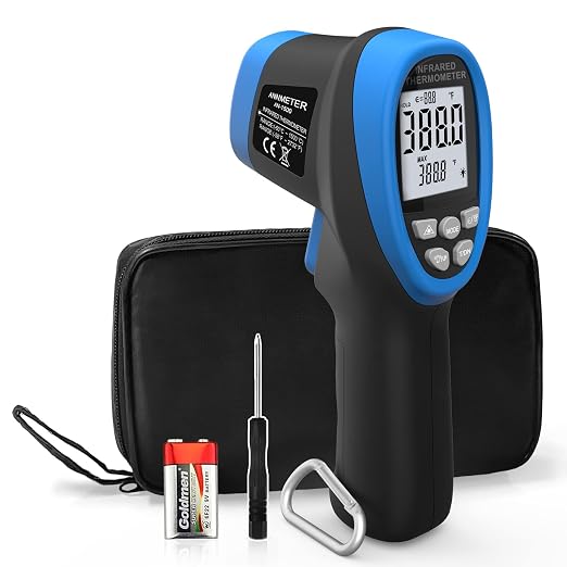 AIOMEST Digital Infrared Thermometer - Non Contact High Temperature Gun AI-1500 Infra Pyrometer Temp Gauge -58~2732℉ Handheld IR Laser Reader for Cooking Kiln HVAC (NOT for Human Temp)