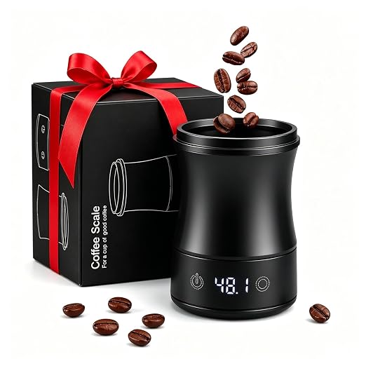 Magnetic Espresso Scale, 0.1g Precision Mini Coffee Scale for Espresso Dosing & Brewing Accessories, Digital Dosing Cup with LED Display, Rechargeable Coffee Bean Scale Measure Matcha Coffee Grounds