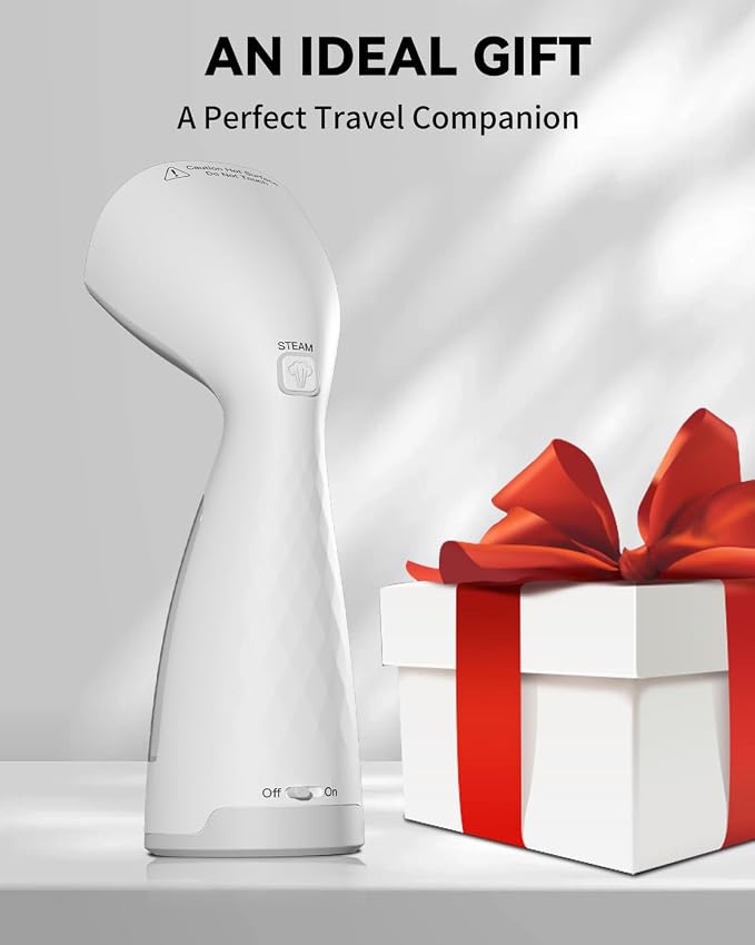 Steamer for Clothes Dual Voltage Travel Steamer 110V-220V for Worldwide Use, Clothes Steamer Handheld Steam Iron Travel Essentials, 1190W Quick Wrinkle Removal, Leakproof, White
