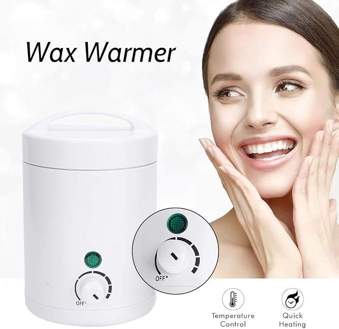 Mini Hair Removal Wax Hot Machine, with 6 Gears Temperature Adjustment Mini Wax Heater, Multi Purpose Wax Machine, Hair Removal Paraffin Wax Machine for Men Women, Wax Warmer(US Plug)