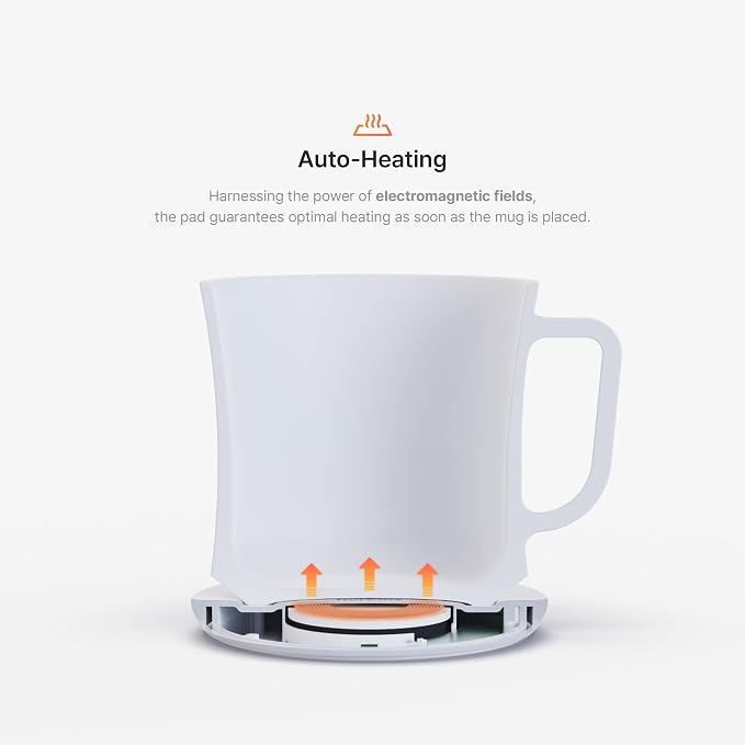 Smug Mug Warmer V2 | Premium Temperature Control Mug & Heating Base | 55 °C (131 °F) Smart Warming | 1-Year Replacement Warranty | Gift Ready Packaging | USB-C Charger (Grande Black)