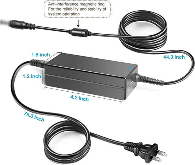 24V AC/DC Adapter Compatible with Adapter Tech ATS065T 65 Watt ATS065T-P240 ATS065T-A240 ATS065T-P/A240 ATS065P240 ATS065TA240 AdapterTech 24VDC 2.71A 65W DC24V Power Supply Battery Charger