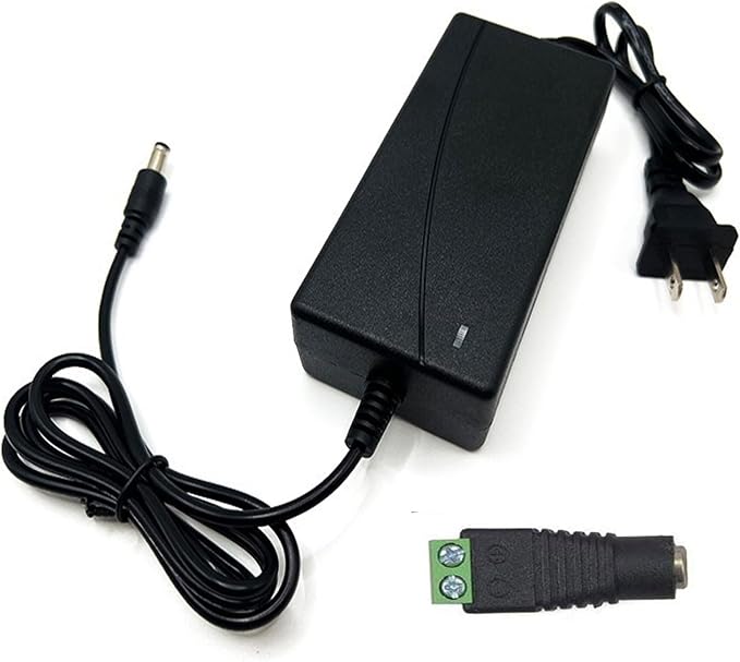 Power Supply, 24V Power Transformers, AC 100-240V to DC 24V 12A Power Supply LED Adapter, 288 Watt Max, for LED Strip Neon Rope String Lights, Computer Project, Recorder, TV Screen