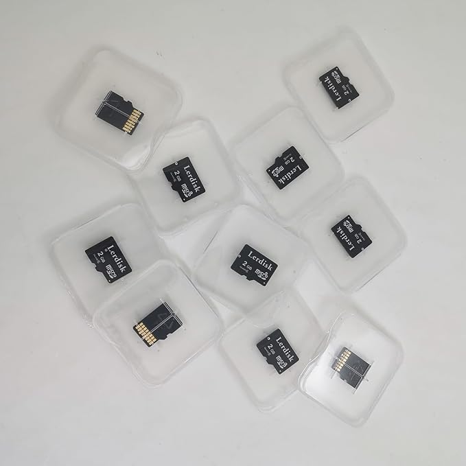 Factory Wholesale Micro SD Card 2GB Pack of 10 in Bulk MicroSD with SD Adapter Produced by Authorized Licencee(2GB)