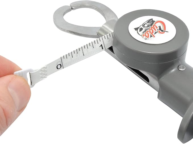 CUDA Digital Grip & Weigh 50Lb | Durable For Saltwater and Freshwater Use Fish Scales with Non-Slip Grip, Integrated Tape Measure & Stainless Steel Jaws | Lanyard Included