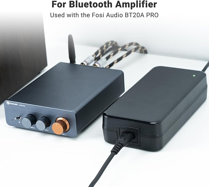 Fosi Audio 48V 5A Power Adapter Supply for Home Audio Bluetooth Stereo Receiver Amplifier Mini Hi-Fi Class D Integrated Amp