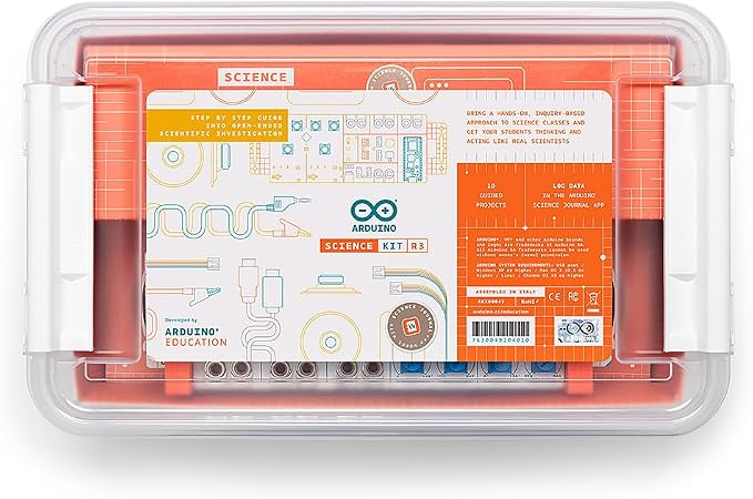 Arduino Science Kit R3 [AKX00045] - Complete STEM Kit for Hands-On Learning in Physics, Chemistry & Electronics | Includes Sensors, Components, & Interactive Projects