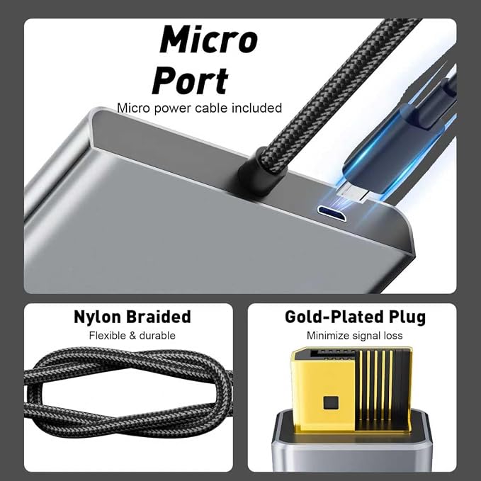 UANTIN DisplayPort to HDMI Splitter for 3 Monitors Extended Display Adapter 4K@60Hz 1 DP in 3 HDMI Out MST Hub for Multiple Monitor Display Port Compatible with NVIDIA/AMD Graphic Card
