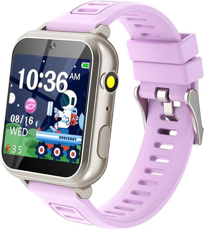 Wiszodet Smart Watch for Kids Toys for Girls Ages 4-12 Years Old, Kids Smart Watch Girls Toys with 24 Puzzle Games HD Touch Screen Camera Alarm Clock Birthday Gift for 6 7 8 9 Year Old Girl