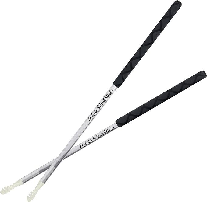 Adoro Silent Sticks - Drum Sticks Designed for Live Acoustic Music - Reduce the Volume of any Drum Set and Maintain a Full Stick Sound - No more Drum Shield or Dampeners needed - SSX (1 Pair)