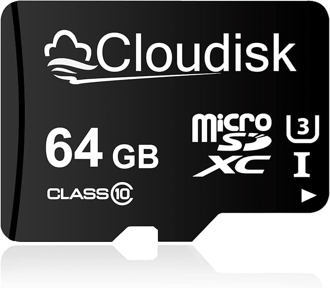 Micro SD Card 64GB Flash Memory Card Micro SDXC C10, A2, U3, UHS-I (64GB)