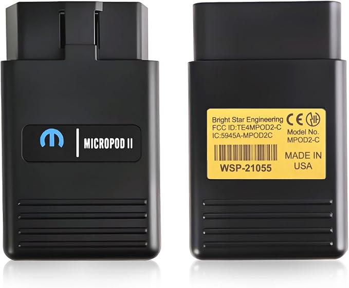 MicroPOD II V17.04.27 Professional Diagnostic Programming Scanner Tool for Chrysler Dodge Jeep Fiat Up to 2016 with DRBIII, Multi-Language, Offline OBD2 Support