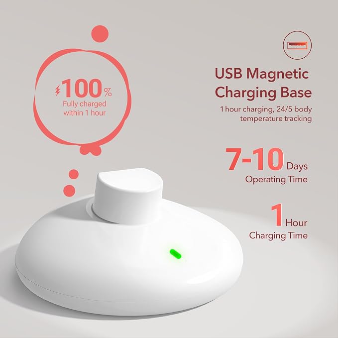 femometer Ring Gen1 for Fertility and Ovulation Tracking - Size First Sizing Kit - App Auto-Sync - Period & BBT Tracker - Sleep Analysis for Women - Rechargeable & Waterproof Size8