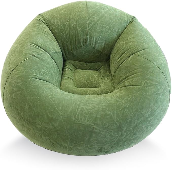 Inflatable Bean Bag Chair with EJAEE 130W Electric Air Pump Bundle - Fast Inflation & Portable Lounge Chair