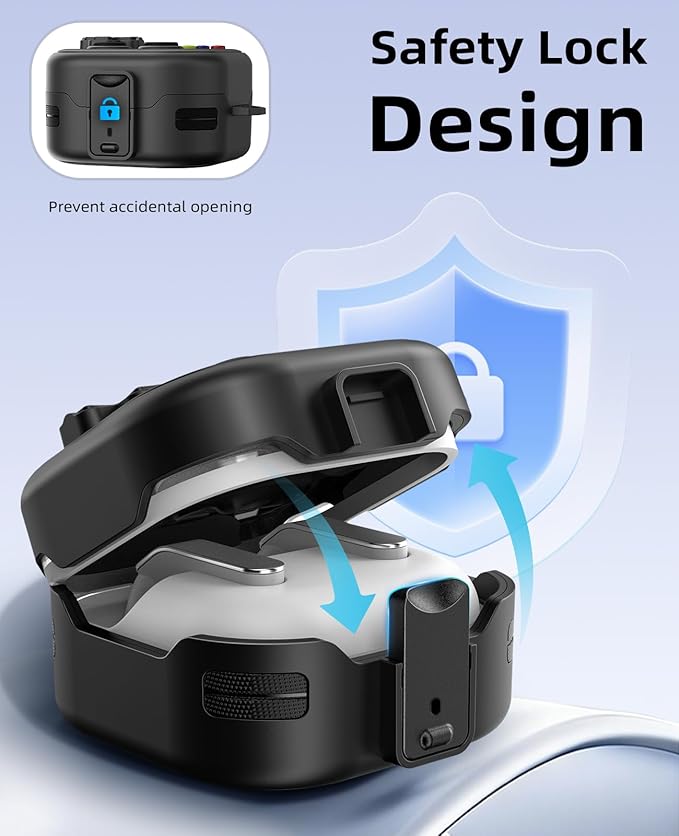 TiMOVO Case for Galaxy Buds 4 & Galaxy Buds 4 Pro (2026), Hard Shell Game Console Protective Cover for Samsung Buds 4 Pro with Secure Lock Clip, Cleaner Kit & Keychain, Black