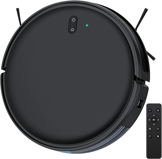 Robot Vacuum and Mop Cleaner Automatic Recharging Vacuum Robot Cleaner for Hardwood Floor, Low-Pile Carpet, Pet Hair